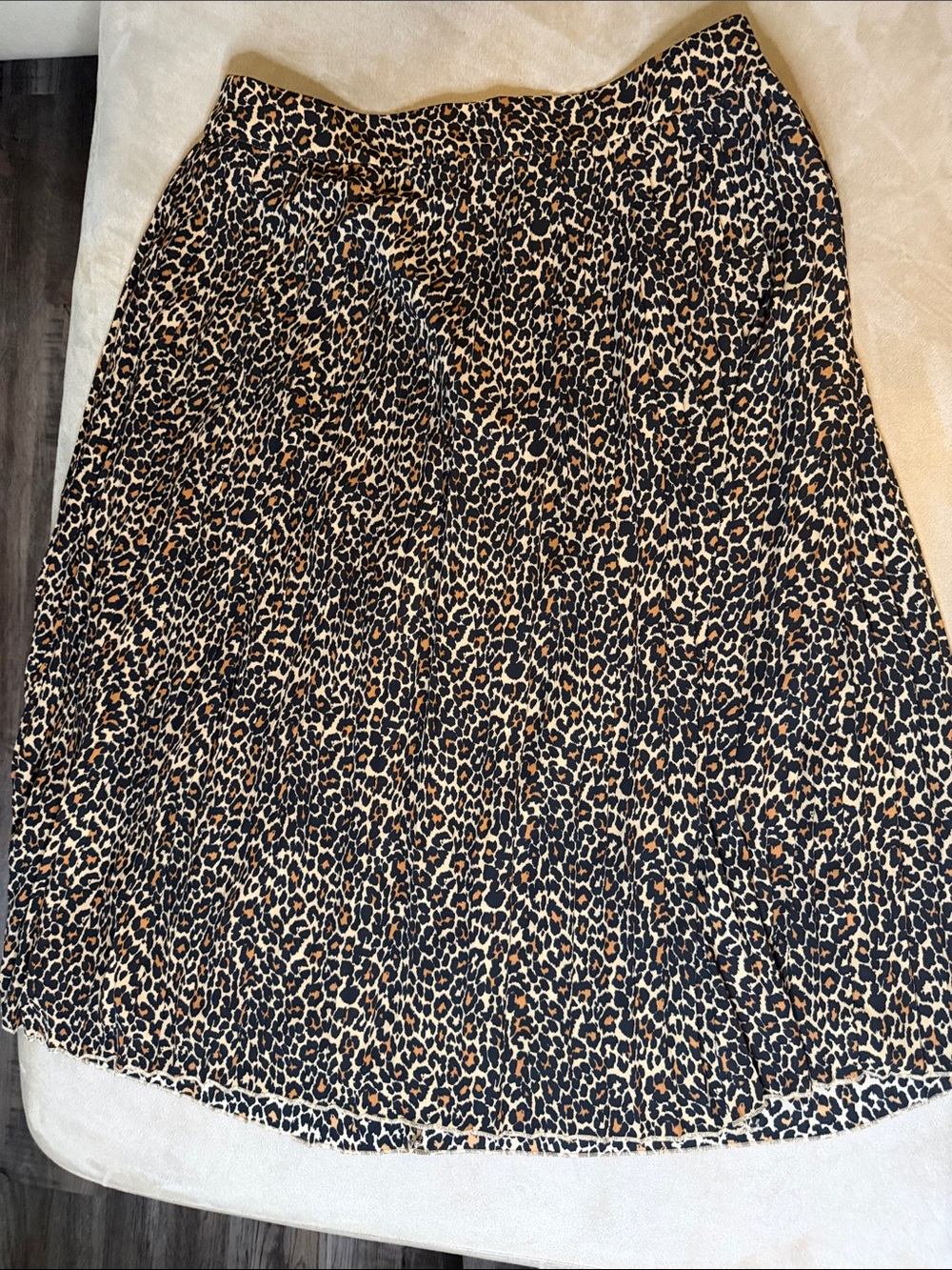 J. Crew Leopard Print A-Line Skirt - Black/Cream/Brown